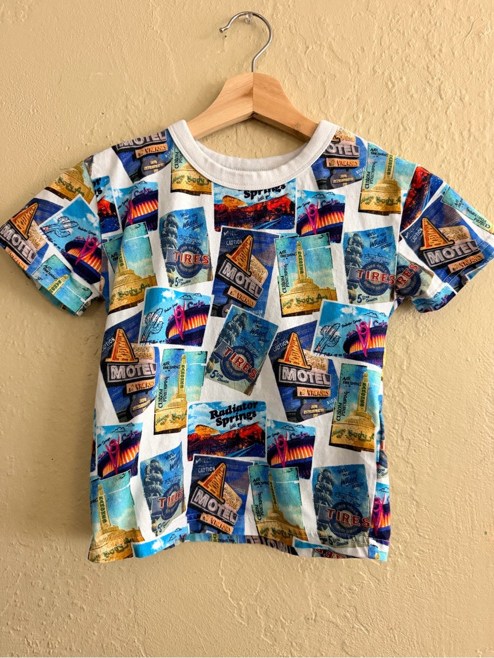 Disney White & Blue Retro Roadside Graphic Tee